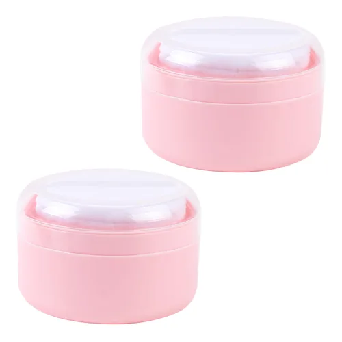 Vista 10 de 2 unidades de soplo de polvo de cuerpo grande y recipiente con tamiz para bebé después del baño, estuche de polvo vacío de talco para mujeres, Azul