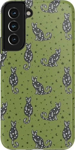 Vista 424 de Casely Funda para Galaxy S9 Postura de cadáver Yoga de esqueleto Diseño protector delgado esencial de doble capa