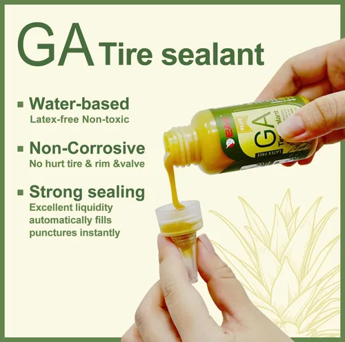 Vista 3 de PAX GA - Sellador universal para neumáticos de 2.0 fl oz (2 onzas), anticongelante (-4 °F), fibra de piña natural, tubo de sellado y sin cámara