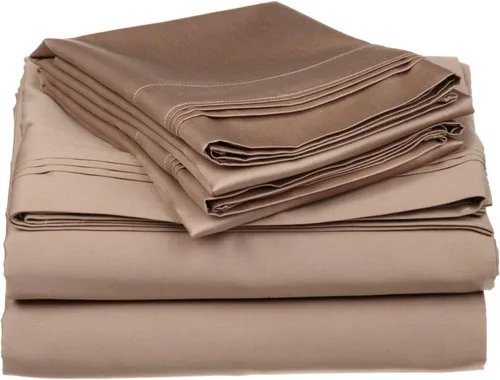 Vista 8 de Ropa de cama de algodón egipcio oro Solid satén 6pcs cama hoja Set 100% algodón egipcio de 600 hilos, Solid, 21 inches Deep Pocket