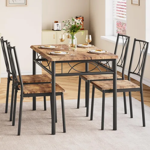 Vista 10 de CABIHOME Juego de mesa de comedor para 2, juego de mesa de cocina de 3 piezas para 2, juego de 2 mesas de cocina cuadradas, juego de mesa de comedor