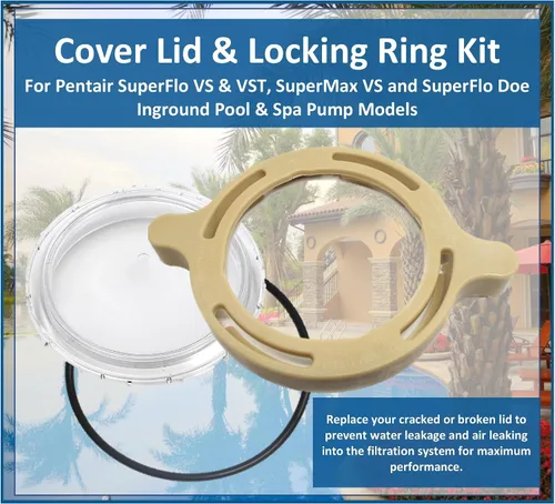 Vista 3 de JSP Manufacturing Kit de reemplazo de abrazadera de anillo de bloqueo de leva y rampa para cubierta de bomba de piscina SuperFlo VS y VST, SuperFlo