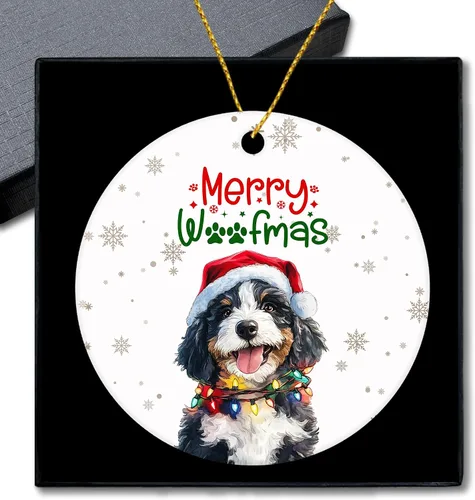 Vista 12 de Shiba Inu Gifts - Adornos navideños de cerámica para árbol y auto