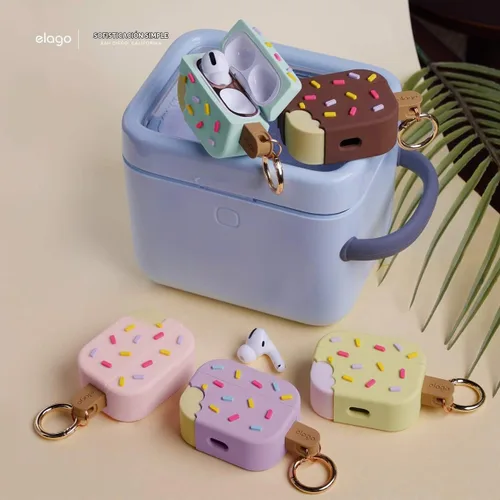 Vista 6 de Elago - Funda para helados con llavero para AirPods Pro Azul (Arándano)