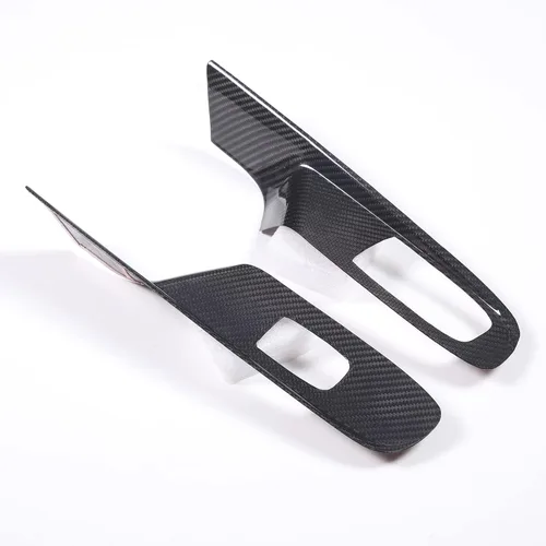 Vista 6 de Sekhyna Cubierta del panel de interruptor de elevación de ventana compatible con Chevrolet Corvette C8 Convertible 2020-2023 100% fibra de carbono