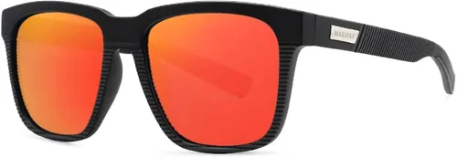 Vista 12 de MAXJULI Gafas de sol polarizadas para hombres y mujeres 8023 A1-negro/Gris