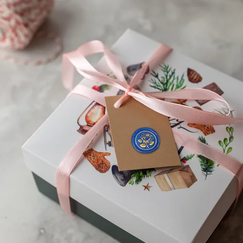 Vista 5 de 25 unidades de sellos de sobres hechos a mano en oro y azul, pegatinas adhesivas de cera para invitaciones de fiesta de boda, sobres, envoltorios