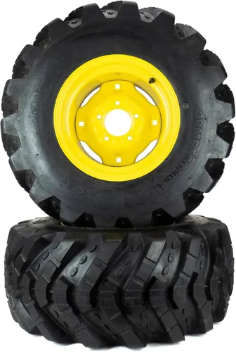 Vista 4 de (4) Conjuntos de neumáticos agresivos 26x12.00-12 18x8.50-10 para John Deere TCU20390 LVA20123