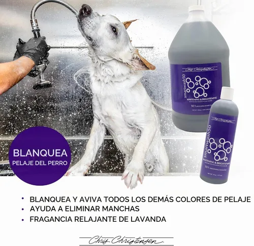 Vista 5 de Chris Christensen SmartWash50 - Champú para perros ultra concentrado blanqueador e iluminador, hace hasta 50 botellas, prepara como un profesional