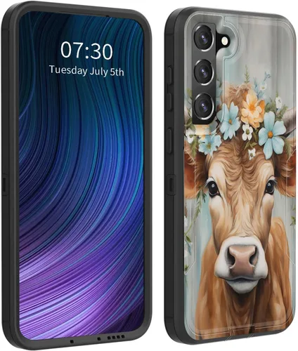 Vista 39 de Funda para Galaxy S23 5G, híbrida de doble capa (tapa a prueba de polvo integrada) (soporte magnético para automóvil) a prueba de golpes, protección