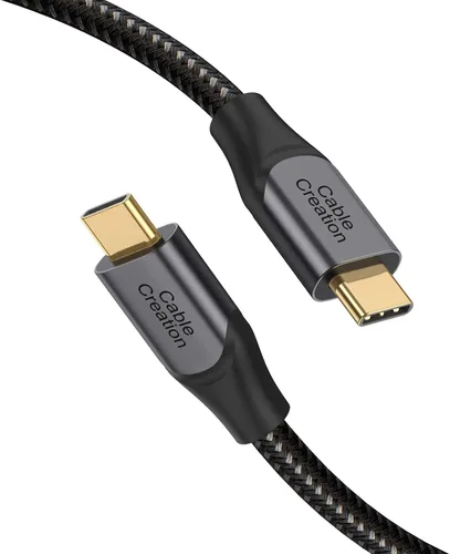 Vista 9 de CableCreation - Cable USB C a USB C de 3.3 pies PD de 100 W con pantalla LED trenzada