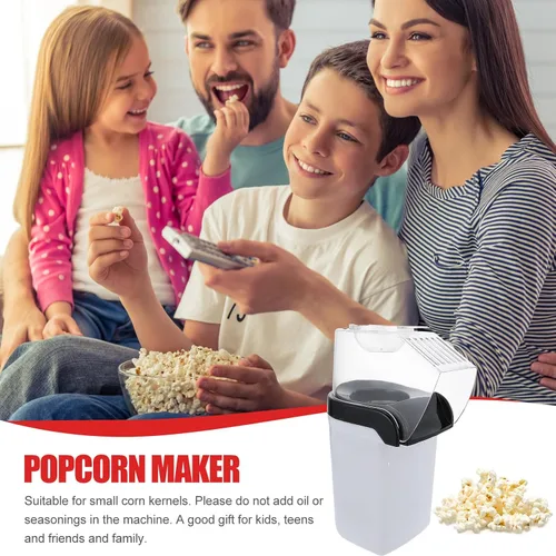 Vista 9 de PRETYZOOM Pequeña máquina de palomitas de maíz para uso doméstico, portátil, ligera, eléctrica, para cocina, dormitorio, oficina