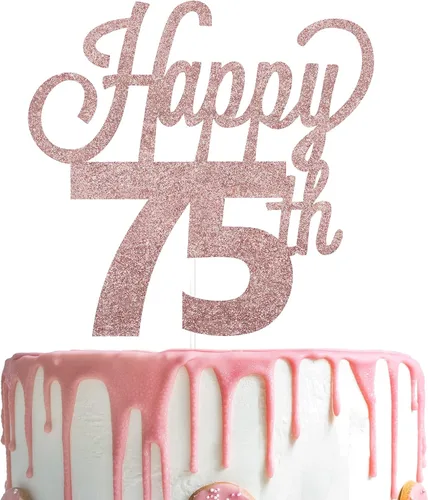 Vista 112 de LINGTEER - Decoración para pastel con texto "Happy Birthday 100", color negro