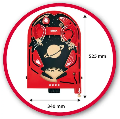 Vista 3 de BRIO 34017 Juego de pinball – Estilo clásico de arcade vintage Juego de cerebro atractivo para niños y adultos Regalo ideal para edades de 6
