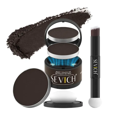 Vista 27 de SEVICH Polvo magnético recargable para retoque de raíces del cabello, impermeable, cobertura de canas y corrector de línea capilar con doble