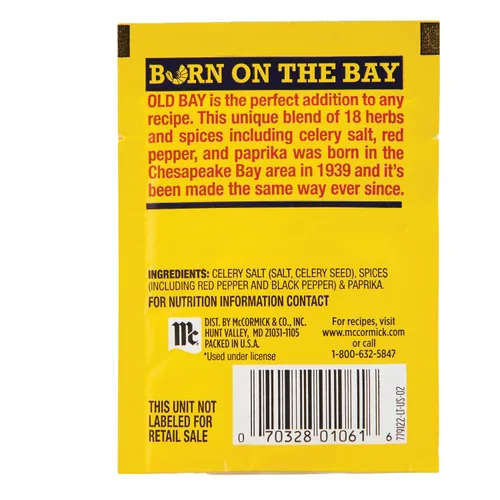 Vista 2 de OLD BAY - Condimento, 0.25 oz (paquete de 400)