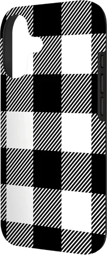Vista 2 de Buffalo Plaid Black White Phone Case for iPhone 17