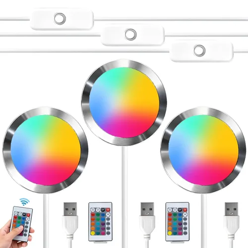 Vista 14 de 1 pieza de kit de lámpara LED RGB con control remoto 001, función de memoria de fallo de energía para impresoras 3D Bambu Lab Multicolor Makerworld