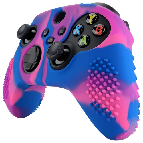 Vista 5 de eXtremeRate PlayVital 3D Studded Edition Anti-Slip Silicone Cover Skin for Xbox Series XS Controller, Rubber Case Protector for Xbox Core Wireless