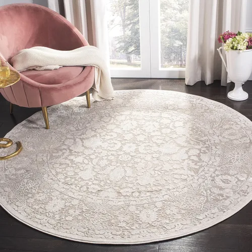Vista 25 de SAFAVIEH Reflection Collection - Alfombra decorativa, 2 pies 3 pulgadas x 3 pies, color beige y crema, no desprende pelusa y es fácil de limpiar