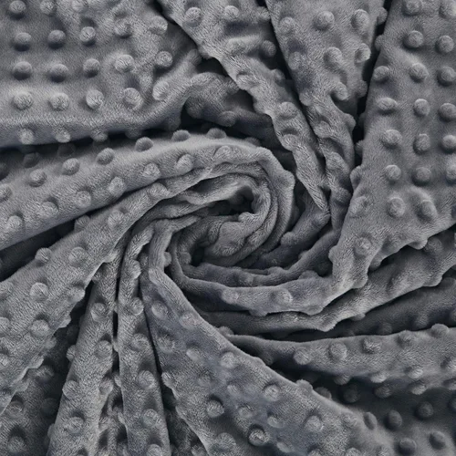 Vista 6 de RelaxBlanket - Funda de edredón 48 x 72 pulgadas para manta con peso Premium súper suave de tela minky con puntos Gris oscuro Punto gris oscuro