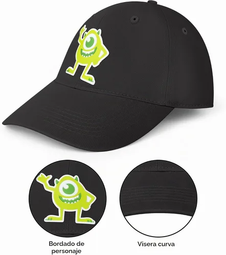 Vista 4 de Disney Mike Wazowski - Gorra de béisbol ajustable para hombre Negro