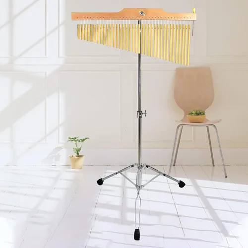 Vista 7 de ENNBOM Campanillas de barra con soporte ajustable para 25 notas 36 notas, campanillas de viento de una hilera, instrumento de percusión musical