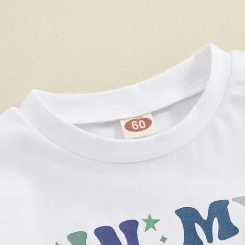 Vista 4 de Omkzanbi Big Brother Little Brother - Traje a juego en My BigLil Bro Era Romper camisa pantalones cortos para correr, 2 piezas de ropa de verano