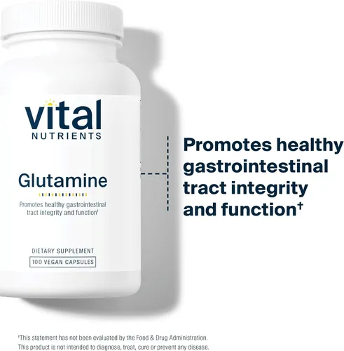 Vista 6 de Vital Nutrients Glutamina - 3400 mg de L-Glutamina - Función saludable del tracto gastrointestinal - Gluten, lácteos, sin soja - Sin OMG - 90