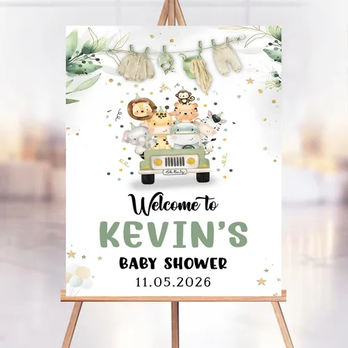 Vista 19 de Letrero de bienvenida personalizado de ciervo dorado para baby shower, decoración temática de bosque, decoración de fiesta de bebé, letrero