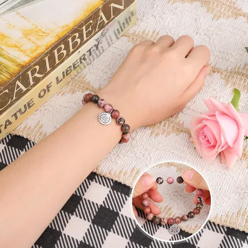 Vista 4 de Regalos de agradecimiento por jubilación para mamá, regalos de graduación para sobrina, hermana y amiga, pulsera curativa, regalos de condolencia