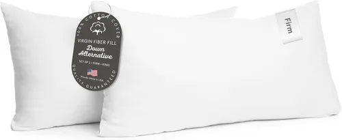 Vista 15 de Digital Decor Juego de 2 almohadas de hotel de lujo 100% algodón, tamaño estándar, hipoalergénicas, refrescantes, alternativas, para dormir, soporte