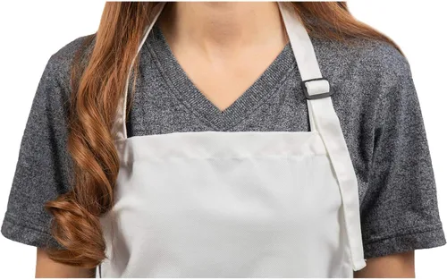 Vista 8 de Delantales blancos para niños, delantal de chef y arte para niños, ideal para cocinar, hornear, pintar o decorar fiestas, para hornear para niños