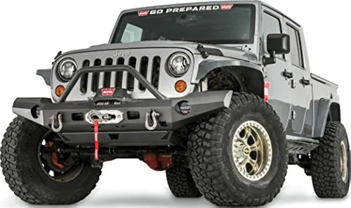 Vista 7 de WARN 101465 Elite Series Defensa delantera de amplitud completa para Jeep JK Wrangler, con tubo de protección de parrilla