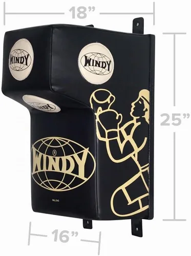 Vista 5 de Windy Saco de boxeo de montaje en pared para entrenamiento de artes marciales mixtas, color negro
