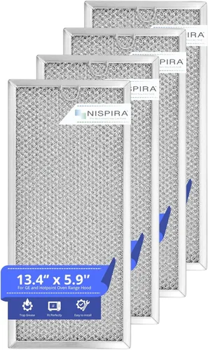 Vista 7 de Nispira WB06X10596 Filtro de grasa de repuesto para microondas de 13.4 x 5.9 pulgadas, compatible con campana extractora de microondas GE Whirlpool