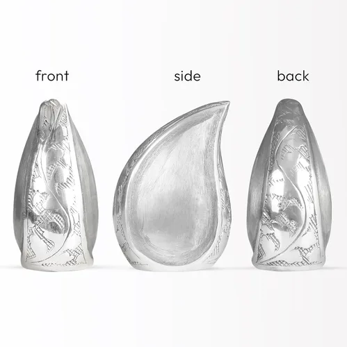 Vista 2 de Aurora Borealis - Urna de cremación en forma de lágrima para cenizas humanas de adultos hombres y mujeres, urna decorativa funeraria de Aurora