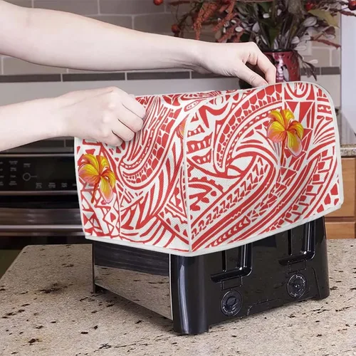 Vista 3 de Polynesia - Funda para tostadora de flores, duradera y pequeña, con gancho superior, lavable, a prueba de polvo, funda protectora para pan pequeño, M