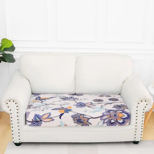 Vista 86 de Smiry Fundas de cojín de sofá estampadas, fundas elásticas suaves para sofá, fundas de sofá lavables antideslizantes, protector de muebles para Beige