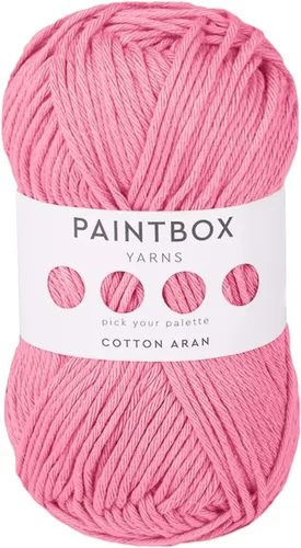 Vista 60 de Paintbox Yarns 100% algodón Aran, 50 g (1.76 oz), 85 m (93 yardas) - Lana blanca en cartón para crochet, tejer - Suave, ligera para suéter, ropa