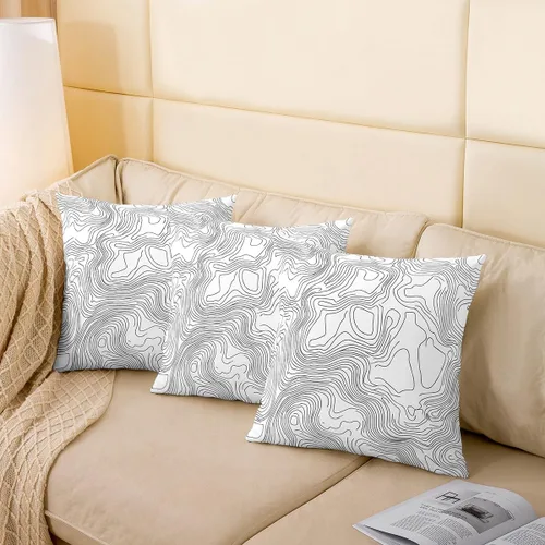 Vista 77 de Guitar Print Double Sides Print Pillow Covers 16"x16",Music Themed Bass Instruments Pillowcase Soft Square Cushion Cases,Rustic Music Score Note