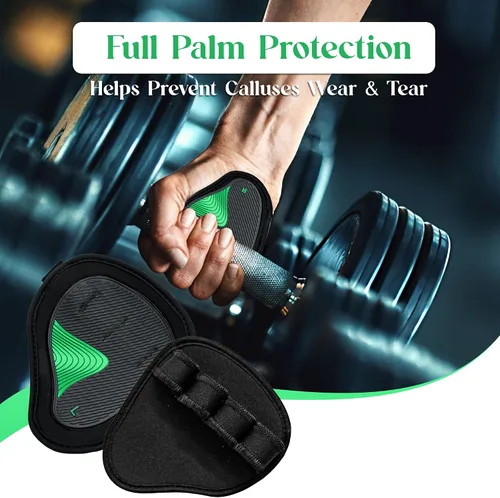 Vista 3 de Almohadillas de neopreno para levantamiento de pesas – Empuñaduras antideslizantes para hombres y mujeres – Guantes de entrenamiento alternativos