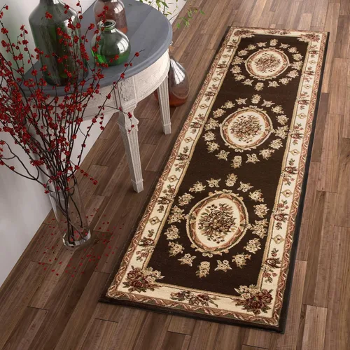 Vista 19 de Alfombra de pastoral con medallón de tejido suave y grueso, estilo europeo, con diseño floral y tradicional, fácil de limpiar, moderna, clásica
