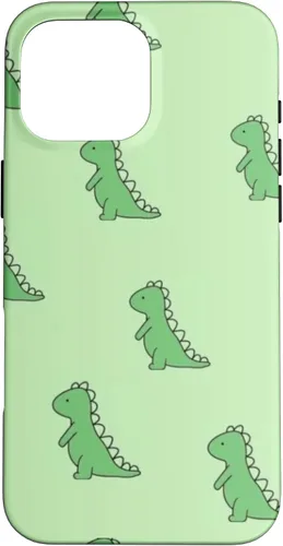 Vista 19 de Lindo dinosaurio verde bebé Dino TRex en verde para mujeres y niñas caso para iPhone 17