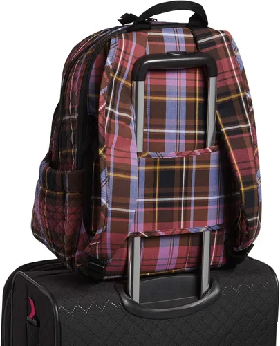 Vista 5 de Vera Bradley Mochila Campus de algodón para mujer, tartán acogedor, talla única