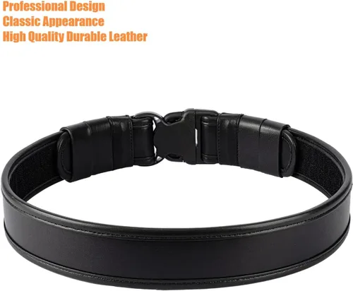 Vista 3 de TACNEX Cinturón de servicio de 2" con forro de gancho 4 sujetadores Cinturón interior reversible de 1.5" para Policía Aplicación de la Ley Seguridad