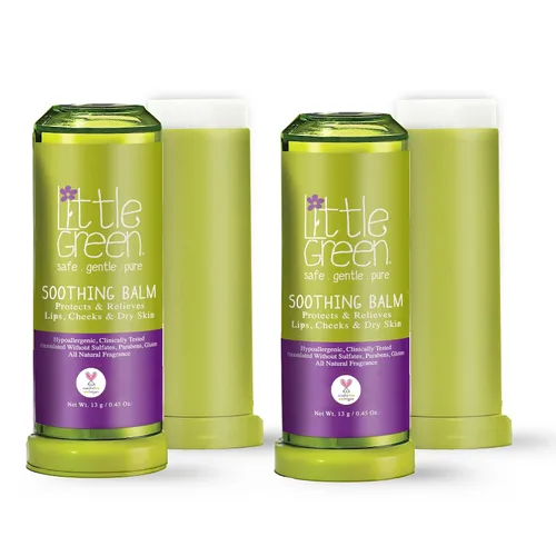 Vista 9 de Little Green Bálsamo calmante, bálsamo hidratante para bebés y niños con labios agrietados, mejillas y piel seca