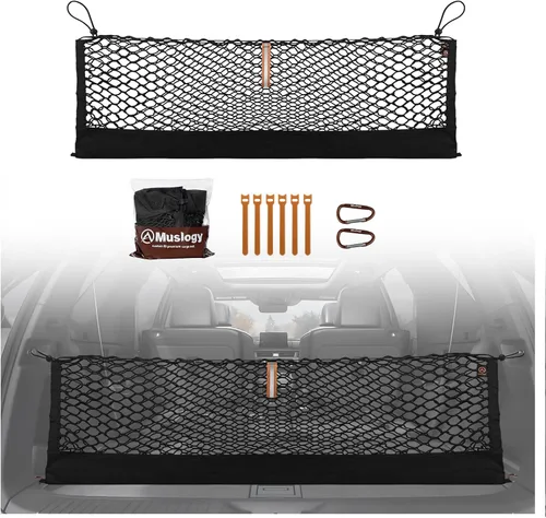Vista 35 de Muslogy Red de carga para maletero estilo sobre compatible con accesorios Jeep Grand Cherokee L 2021-2024 2025, organizador de maletero de ajuste