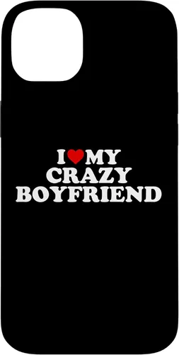 Vista 15 de I Love My Crazy Boyfriend BF - Red Heart Case for iPhone 17