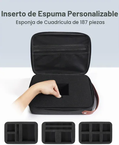 Vista 3 de Luxtude Estuche rígido de EVA con espuma, funda rígida de EVA a prueba de Negro